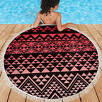 Maori Niho Taniwha Te Wheiao Beach Blanket Terracotta - Aussie Hoodie
