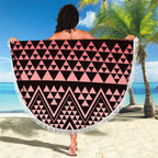 Maori Niho Taniwha Te Wheiao Beach Blanket Terracotta - Aussie Hoodie