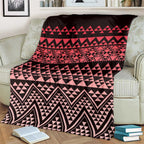 Maori Niho Taniwha Te Wheiao Blanket Terracotta - Aussie Hoodie