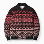 Maori Niho Taniwha Te Wheiao Bomber Puffer Jacket Terracotta - Aussie Hoodie