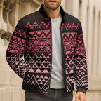 Maori Niho Taniwha Te Wheiao Bomber Puffer Jacket Terracotta - Aussie Hoodie