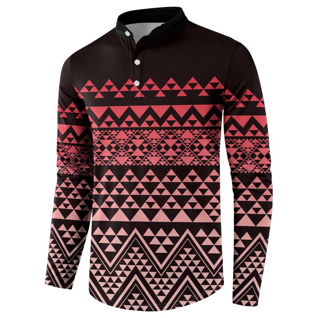 Maori Niho Taniwha Te Wheiao Button Sweatshirt Terracotta - Aussie Hoodie