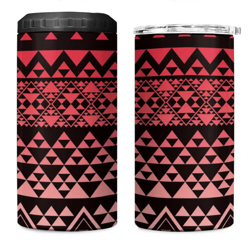 Maori Niho Taniwha Te Wheiao 4 in 1 Can Cooler Tumbler Terracotta - Aussie Hoodie
