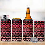 Maori Niho Taniwha Te Wheiao 4 in 1 Can Cooler Tumbler Terracotta - Aussie Hoodie