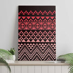 Maori Niho Taniwha Te Wheiao Canvas Wall Art Terracotta - Aussie Hoodie