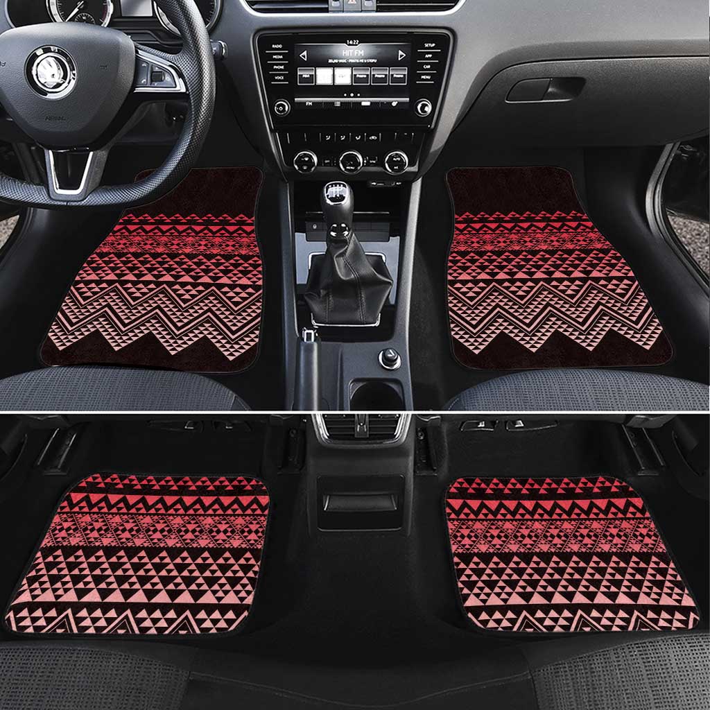 Maori Niho Taniwha Te Wheiao Car Mats Terracotta - Aussie Hoodie