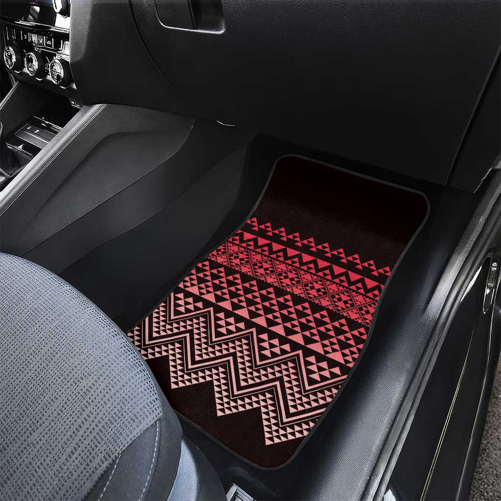 Maori Niho Taniwha Te Wheiao Car Mats Terracotta - Aussie Hoodie