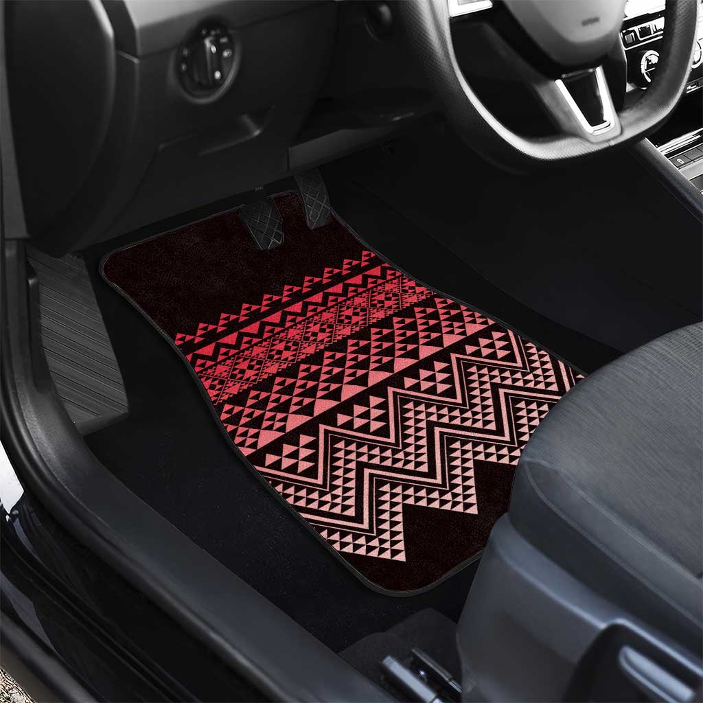Maori Niho Taniwha Te Wheiao Car Mats Terracotta - Aussie Hoodie