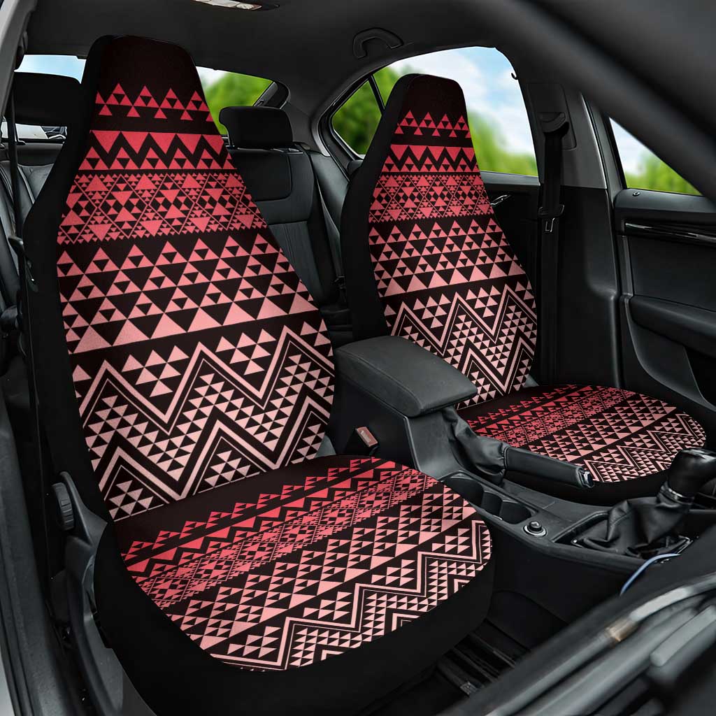 Maori Niho Taniwha Te Wheiao Car Seat Cover Terracotta - Aussie Hoodie