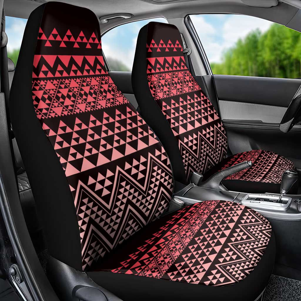 Maori Niho Taniwha Te Wheiao Car Seat Cover Terracotta - Aussie Hoodie