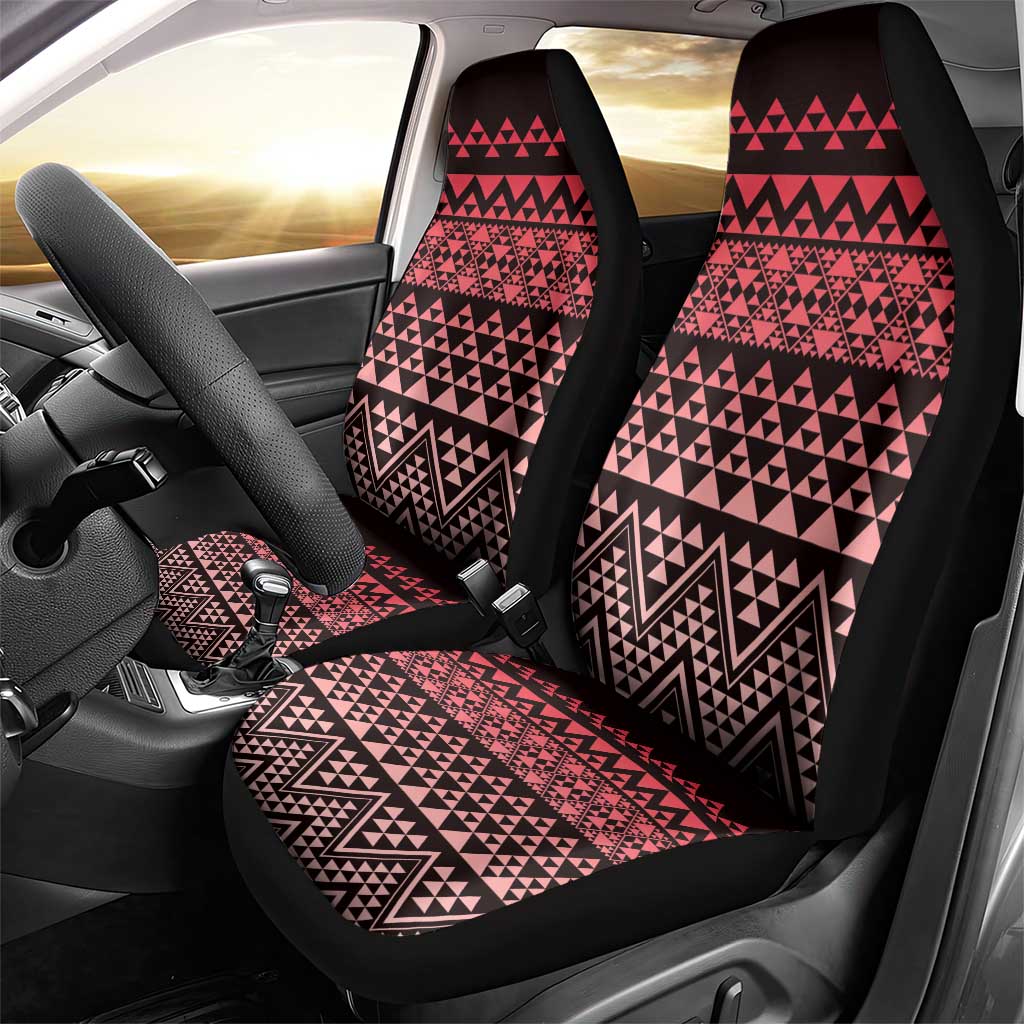 Maori Niho Taniwha Te Wheiao Car Seat Cover Terracotta - Aussie Hoodie