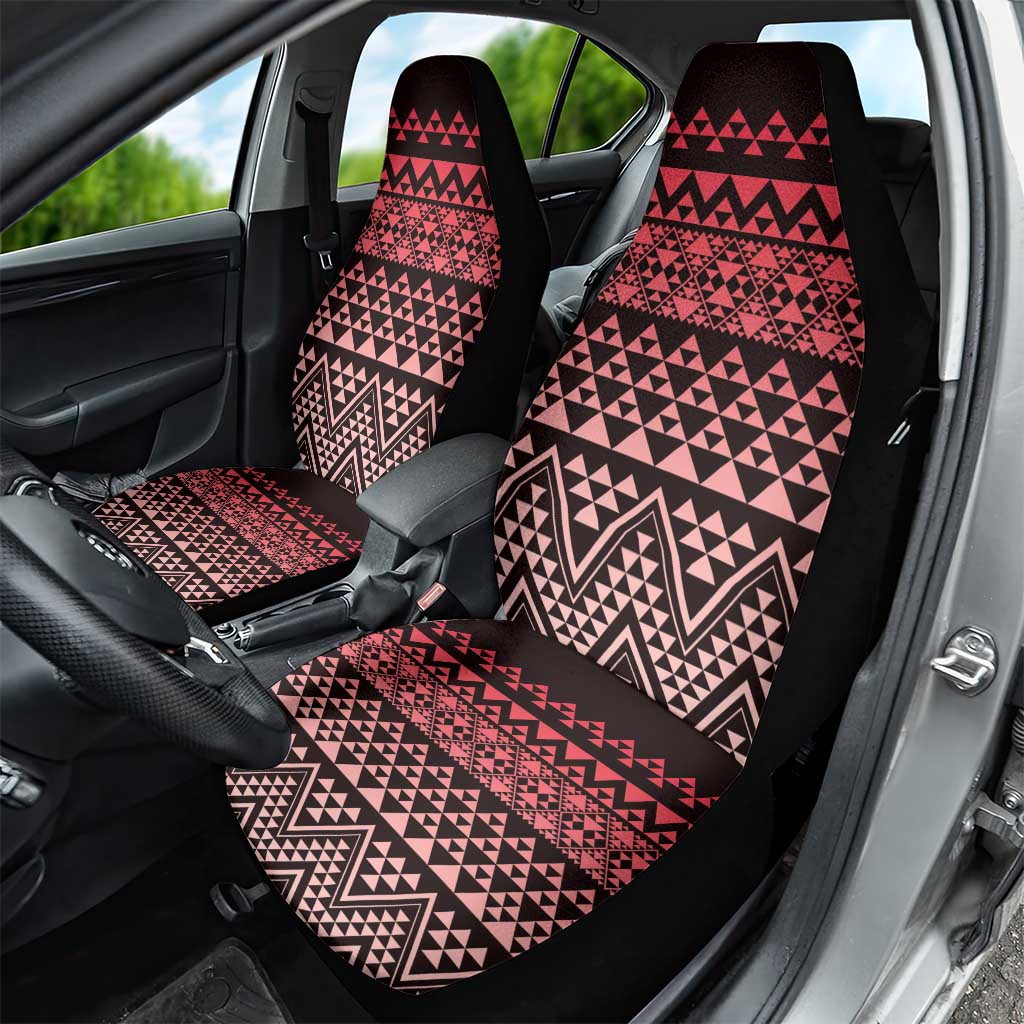 Maori Niho Taniwha Te Wheiao Car Seat Cover Terracotta - Aussie Hoodie