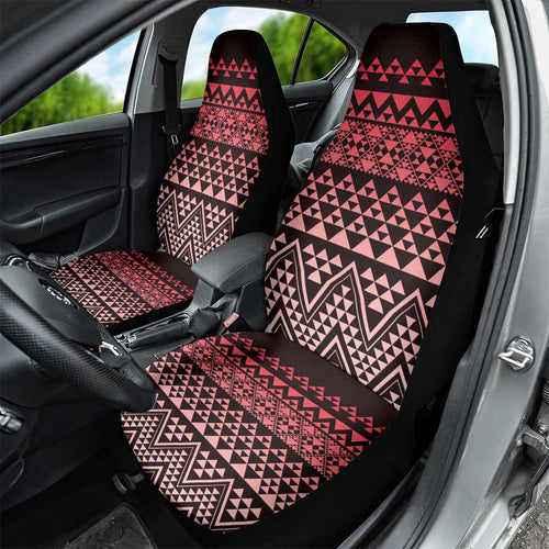 Maori Niho Taniwha Te Wheiao Car Seat Cover Terracotta - Aussie Hoodie