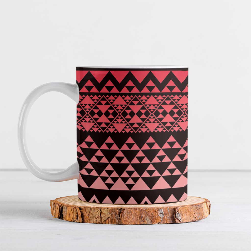 Maori Niho Taniwha Te Wheiao Ceramic Mug Terracotta - Aussie Hoodie