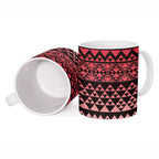 Maori Niho Taniwha Te Wheiao Ceramic Mug Terracotta - Aussie Hoodie