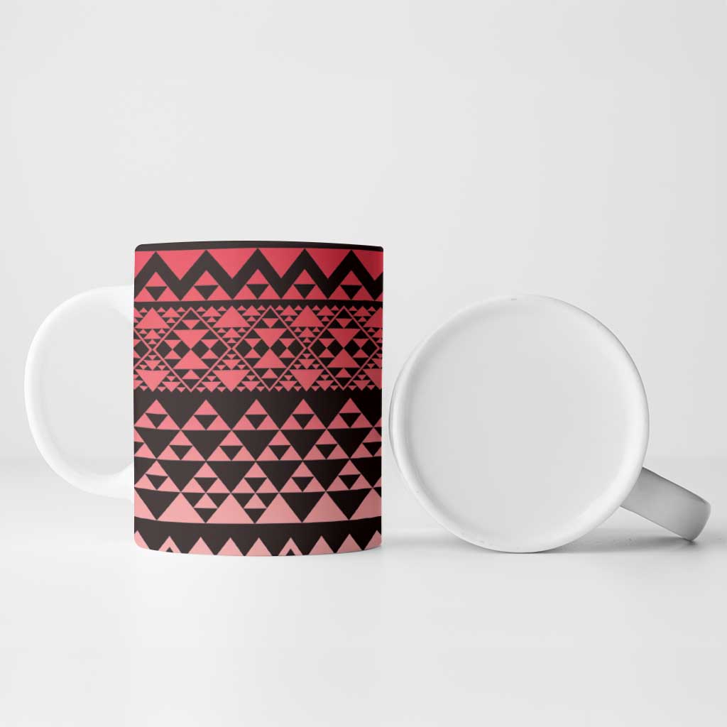 Maori Niho Taniwha Te Wheiao Ceramic Mug Terracotta - Aussie Hoodie