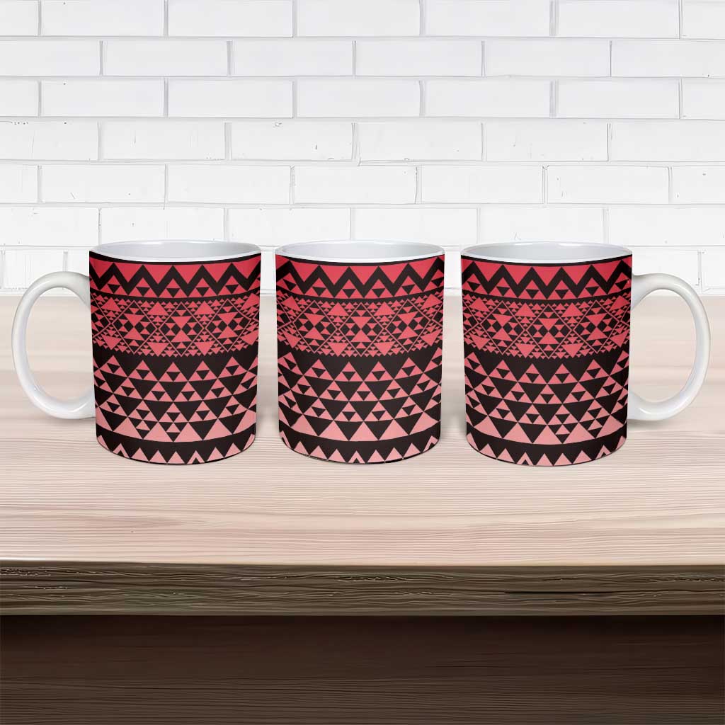 Maori Niho Taniwha Te Wheiao Ceramic Mug Terracotta - Aussie Hoodie