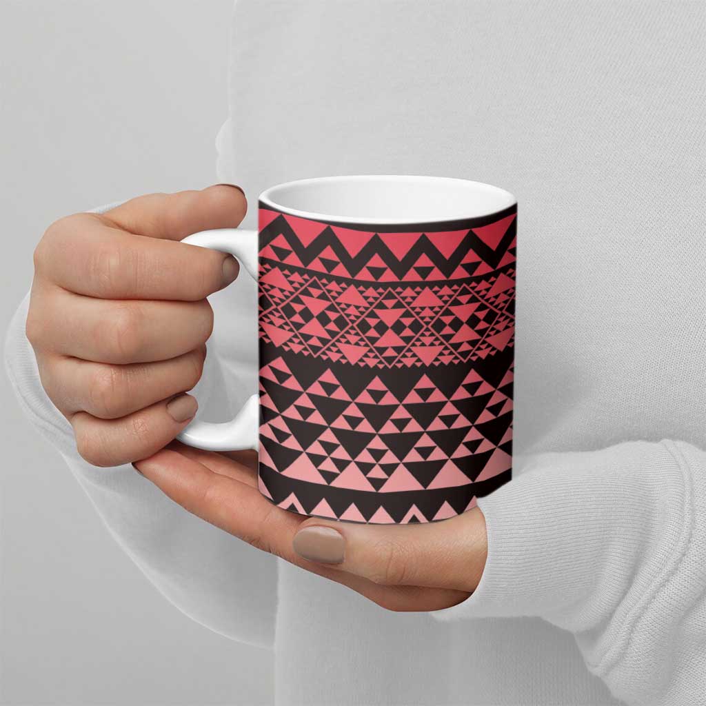 Maori Niho Taniwha Te Wheiao Ceramic Mug Terracotta - Aussie Hoodie