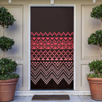 Maori Niho Taniwha Te Wheiao Door Cover Terracotta - Aussie Hoodie