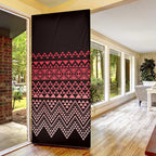 Maori Niho Taniwha Te Wheiao Door Cover Terracotta - Aussie Hoodie