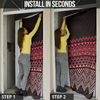 Maori Niho Taniwha Te Wheiao Door Cover Terracotta - Aussie Hoodie