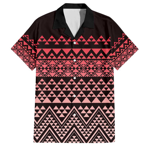 Maori Niho Taniwha Te Wheiao Family Matching Off The Shoulder Long Sleeve Dress and Hawaiian Shirt Terracotta - Aussie Hoodie