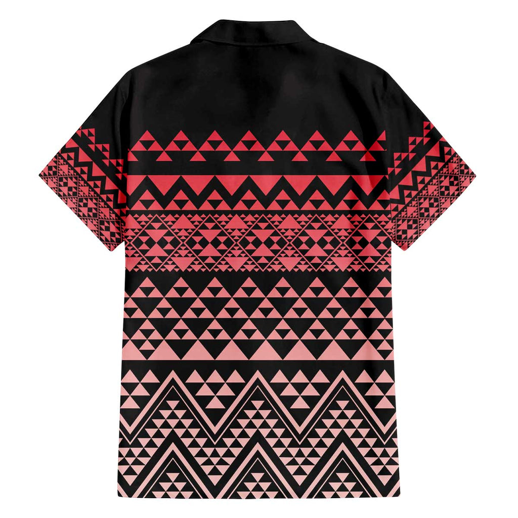 Maori Niho Taniwha Te Wheiao Family Matching Off The Shoulder Long Sleeve Dress and Hawaiian Shirt Terracotta - Aussie Hoodie