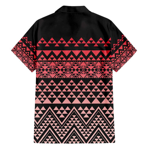 Maori Niho Taniwha Te Wheiao Family Matching Off The Shoulder Long Sleeve Dress and Hawaiian Shirt Terracotta - Aussie Hoodie