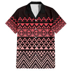 Maori Niho Taniwha Te Wheiao Family Matching Off Shoulder Maxi Dress and Hawaiian Shirt Terracotta - Aussie Hoodie