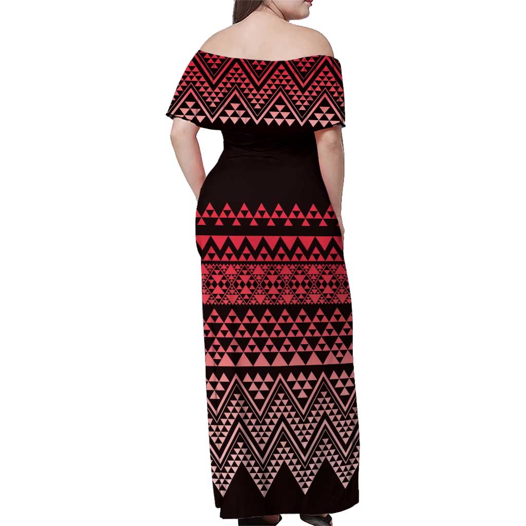 Maori Niho Taniwha Te Wheiao Family Matching Off Shoulder Maxi Dress and Hawaiian Shirt Terracotta - Aussie Hoodie