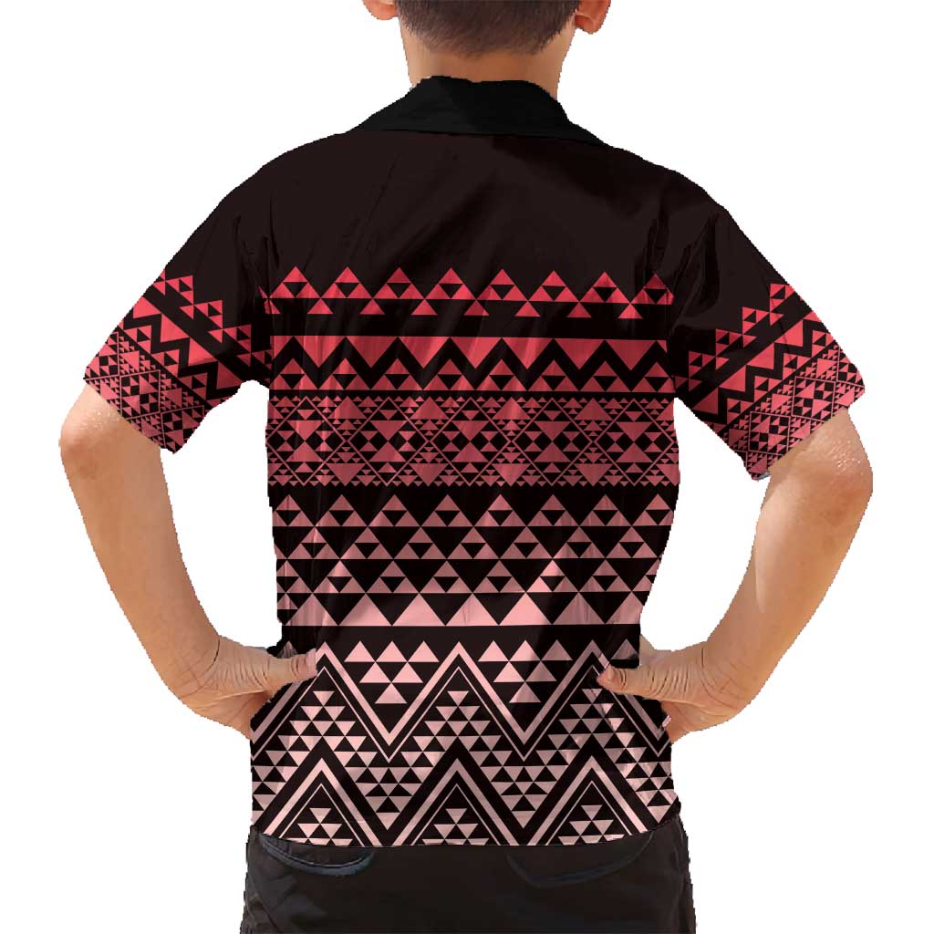 Maori Niho Taniwha Te Wheiao Family Matching Off Shoulder Short Dress and Hawaiian Shirt Terracotta - Aussie Hoodie