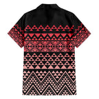 Maori Niho Taniwha Te Wheiao Family Matching Off Shoulder Short Dress and Hawaiian Shirt Terracotta - Aussie Hoodie