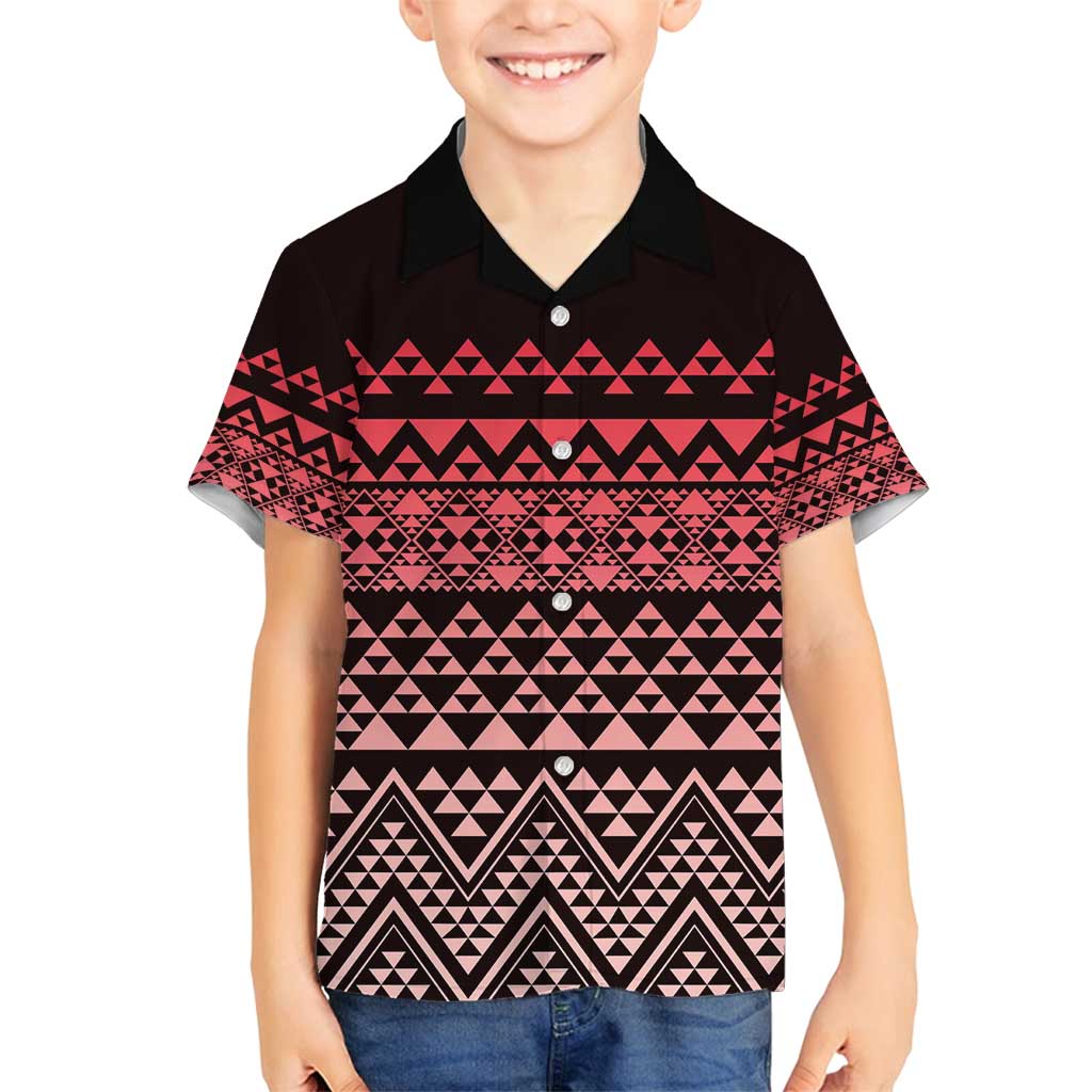 Maori Niho Taniwha Te Wheiao Family Matching Off Shoulder Short Dress and Hawaiian Shirt Terracotta - Aussie Hoodie