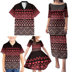Maori Niho Taniwha Te Wheiao Family Matching Puletasi and Hawaiian Shirt Terracotta - Aussie Hoodie