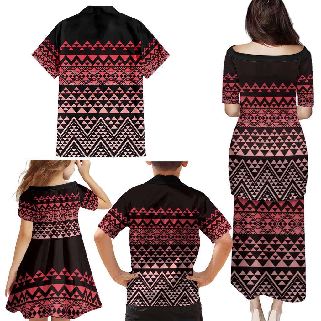 Maori Niho Taniwha Te Wheiao Family Matching Puletasi and Hawaiian Shirt Terracotta - Aussie Hoodie