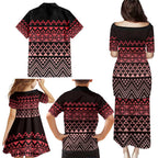 Maori Niho Taniwha Te Wheiao Family Matching Puletasi and Hawaiian Shirt Terracotta - Aussie Hoodie
