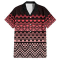 Maori Niho Taniwha Te Wheiao Family Matching Short Sleeve Bodycon Dress and Hawaiian Shirt Terracotta - Aussie Hoodie