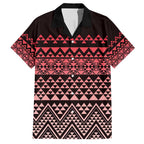 Maori Niho Taniwha Te Wheiao Family Matching Short Sleeve Bodycon Dress and Hawaiian Shirt Terracotta - Aussie Hoodie