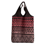 Maori Niho Taniwha Te Wheiao Grocery Bag Terracotta - Aussie Hoodie