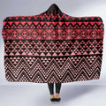 Maori Niho Taniwha Te Wheiao Hooded Blanket Terracotta - Aussie Hoodie