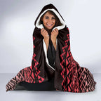 Maori Niho Taniwha Te Wheiao Hooded Blanket Terracotta - Aussie Hoodie