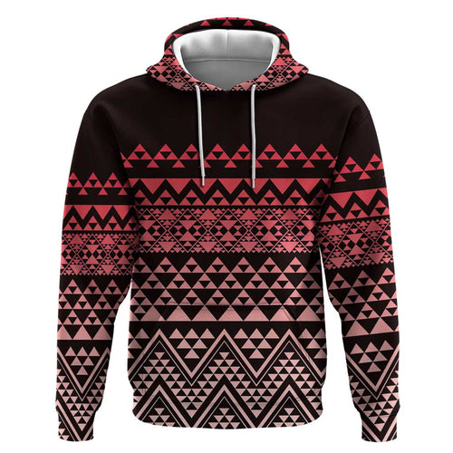 Maori Niho Taniwha Te Wheiao Hoodie Terracotta - Aussie Hoodie