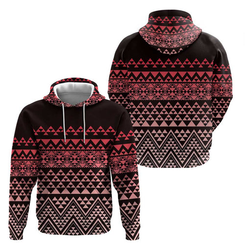 Maori Niho Taniwha Te Wheiao Hoodie Terracotta - Aussie Hoodie