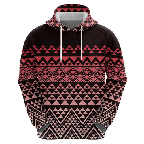 Maori Niho Taniwha Te Wheiao Hoodie Terracotta - Aussie Hoodie