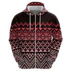 Maori Niho Taniwha Te Wheiao Hoodie Terracotta - Aussie Hoodie