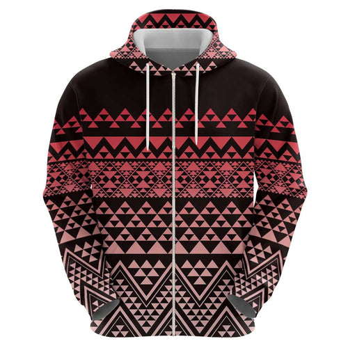 Maori Niho Taniwha Te Wheiao Hoodie Terracotta - Aussie Hoodie