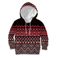 Maori Niho Taniwha Te Wheiao Kid Hoodie Terracotta - Aussie Hoodie