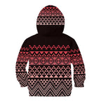 Maori Niho Taniwha Te Wheiao Kid Hoodie Terracotta - Aussie Hoodie
