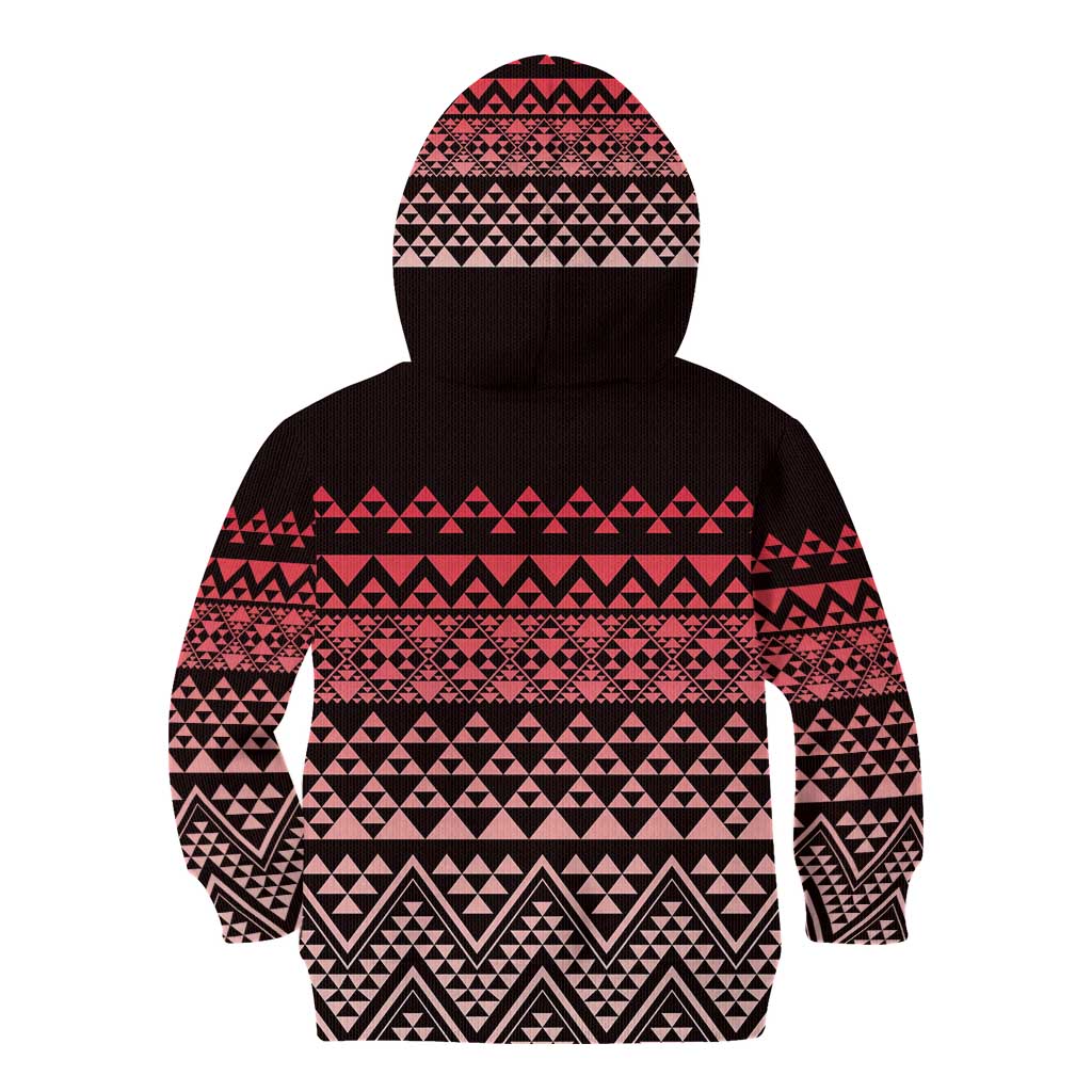 Maori Niho Taniwha Te Wheiao Kid Hoodie Terracotta - Aussie Hoodie