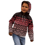 Maori Niho Taniwha Te Wheiao Kid Hoodie Terracotta - Aussie Hoodie